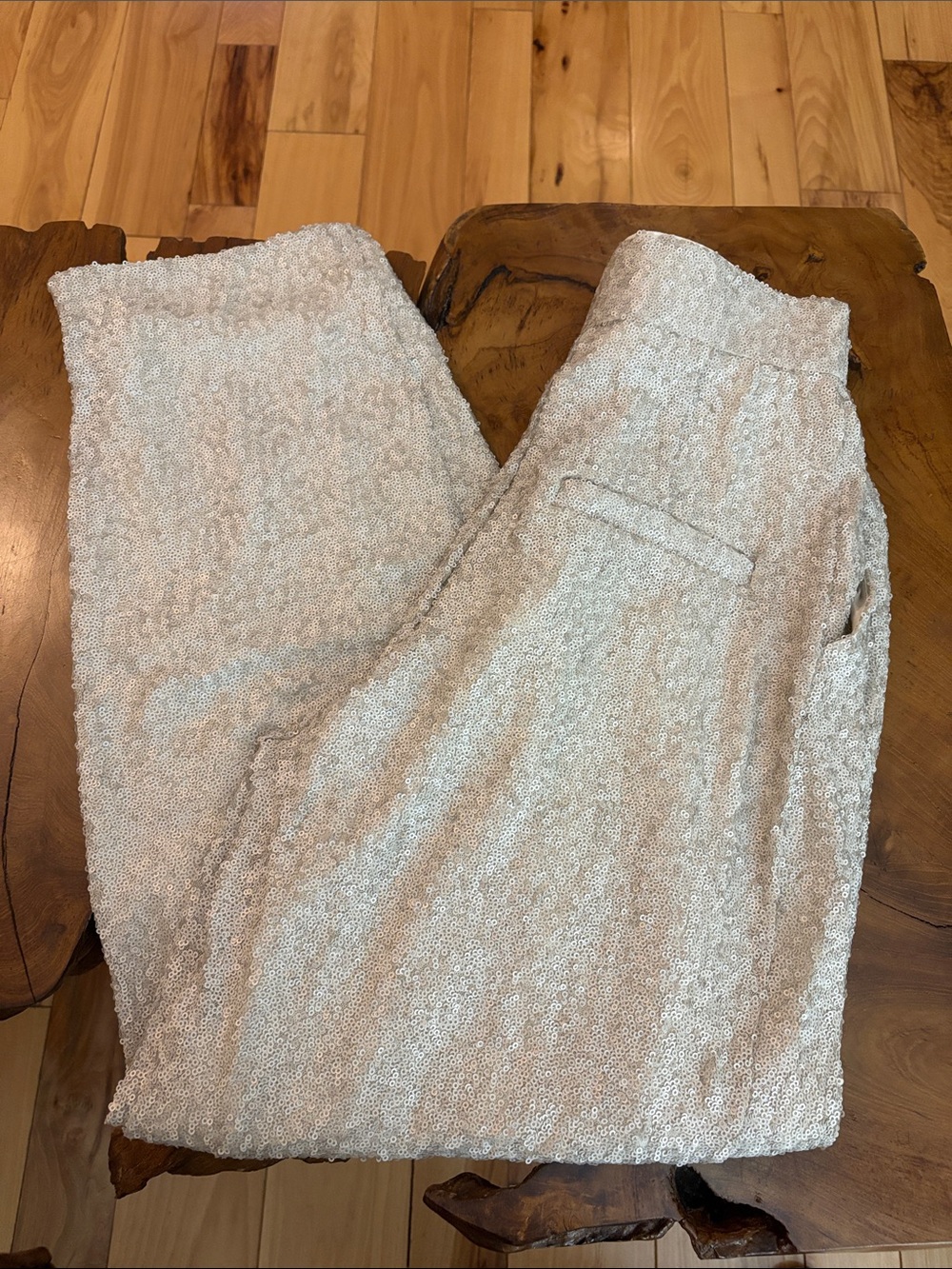 H&M Sequence Pants in Cream